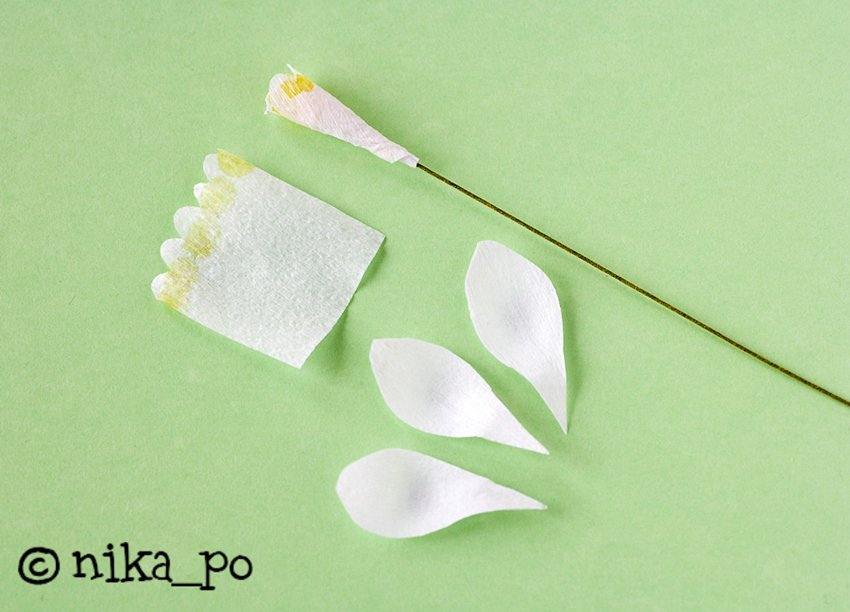 Как из бумаги сделать подснежник Как из бумаги сделать подснежник
