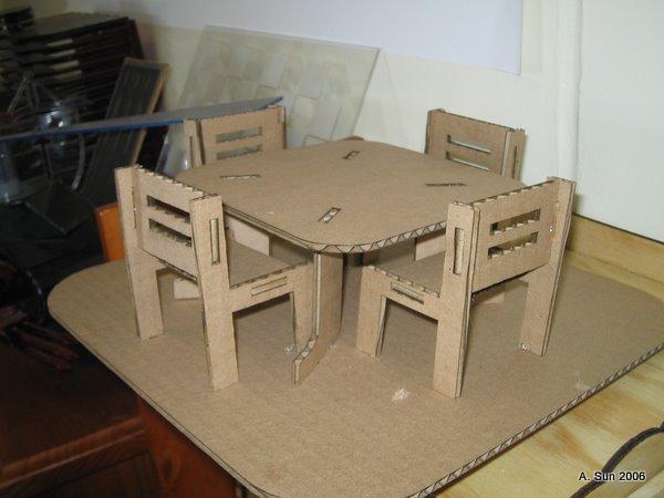 Круглый столик из картона мастер класс