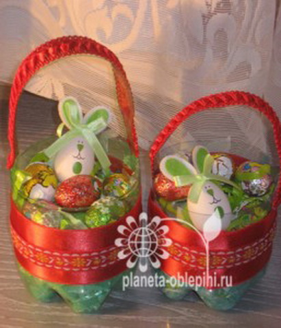 Корзинки своими руками из бутылок