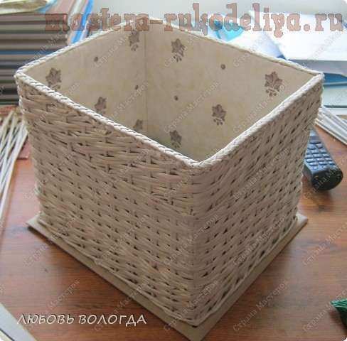 Корзинка из коробки мастер класс