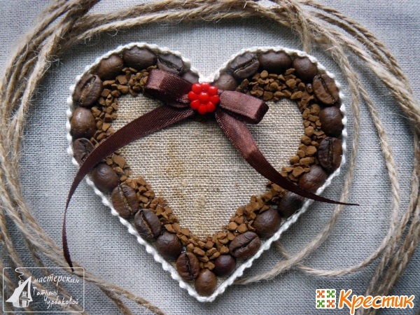 Сердечки магниты из кофейных зерен своими руками Сердечки магниты из кофейных зерен своими руками