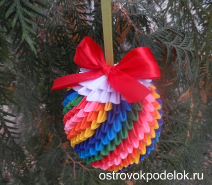 Ёлочная игрушка своими руками оригами Ёлочная игрушка своими руками оригами